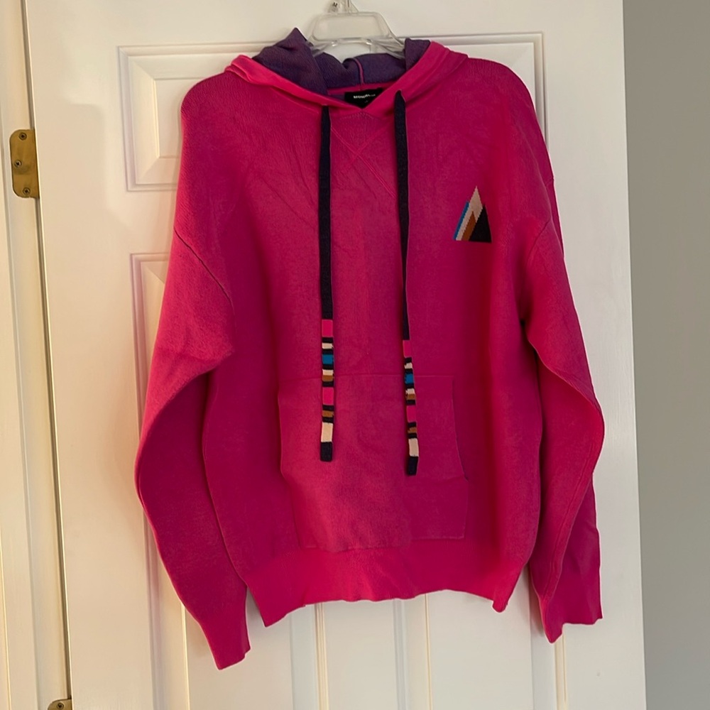 Monrow Pink Mountain Hoodie Size Large nwot